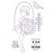 Prima Marketing Inc Julie N Doll Stamps - Katrina - Sheet Size 5.25x8 - Total 5 Pcs 655350913168